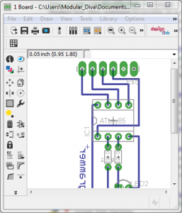 PCB with Bottom wires.